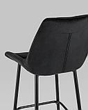 Стул барный Stool Group Флекс обивка велюр черный ножки металл черные, фото 7