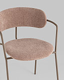 Стул Stool Group Стул Дженни букле бежевый каркас бежево-серый, фото 6