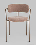 Стул Stool Group Стул Дженни букле бежевый каркас бежево-серый, фото 7