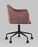 Стул офисный Stool Group Jamal розовый обивка велюр, фото 3