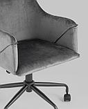 Стул офисный Stool Group Jamal серый обивка велюр, фото 10