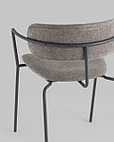 Стул Stool Group Стул Дженни букле темно-серый каркас антрацитово-серый муар, фото 5