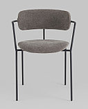 Стул Stool Group Стул Дженни букле темно-серый каркас антрацитово-серый муар, фото 7