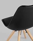 Стул Stool Group Арианда черный, пластик, экокожа, каркас натуральный некрашеный массив бука, фото 7
