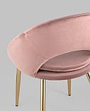 Стул Stool Group обеденный Кензи мягкая обивка рогожка цвет пыльно-розовый, фото 8