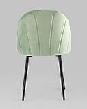 Стул Stool Group Логан велюр фисташковый ножки металл черные, фото 7