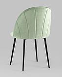 Стул Stool Group Логан велюр фисташковый ножки металл черные, фото 8