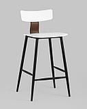 Стул полубарный Stool Group ANT пластиковый белый вставки экокожа, фото 2