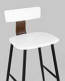 Стул полубарный Stool Group ANT пластиковый белый вставки экокожа, фото 10