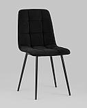 Стул Stool Group Oliver велюр черный ножки металл черные, фото 2