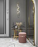 Пуф Stool Group Миранда с ящиком велюр розовый с декоративным золотым ободком, фото 4