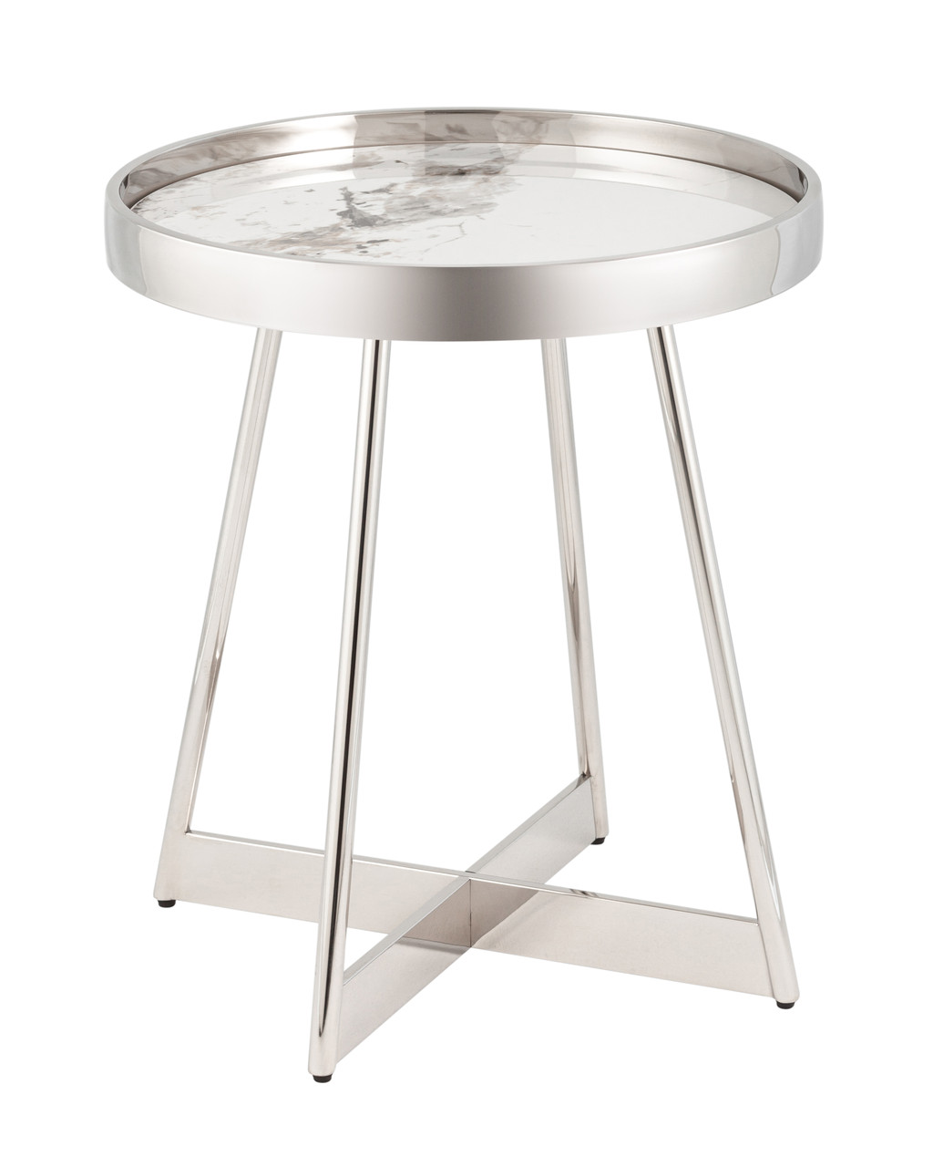 Журнальный стол Stool Group Гера 50х50 см сталь серебро
