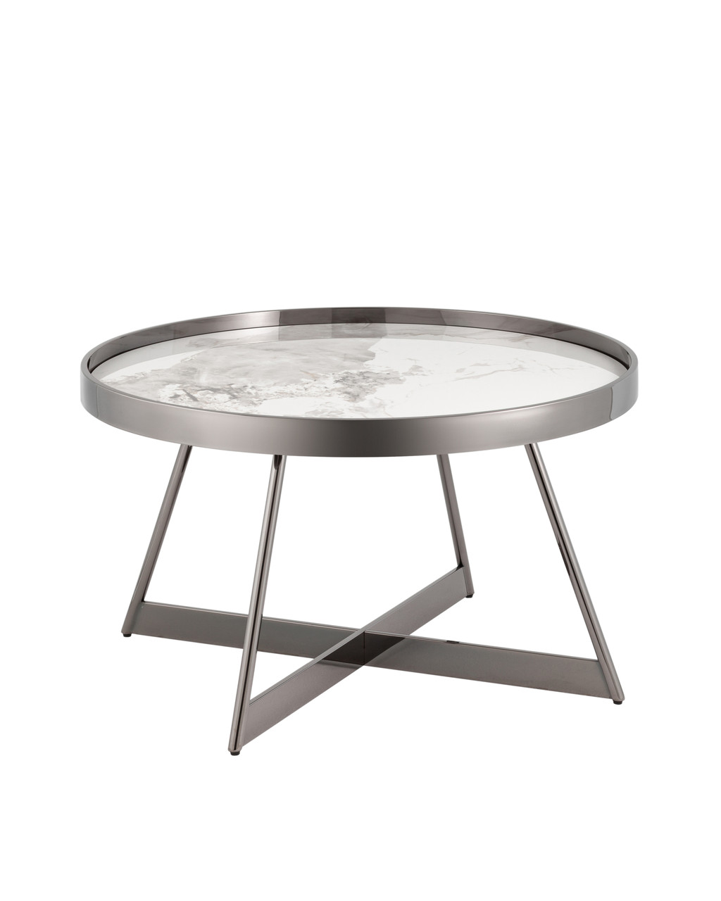 Журнальный стол Stool Group Гера 80х80 см сталь тёмный хром