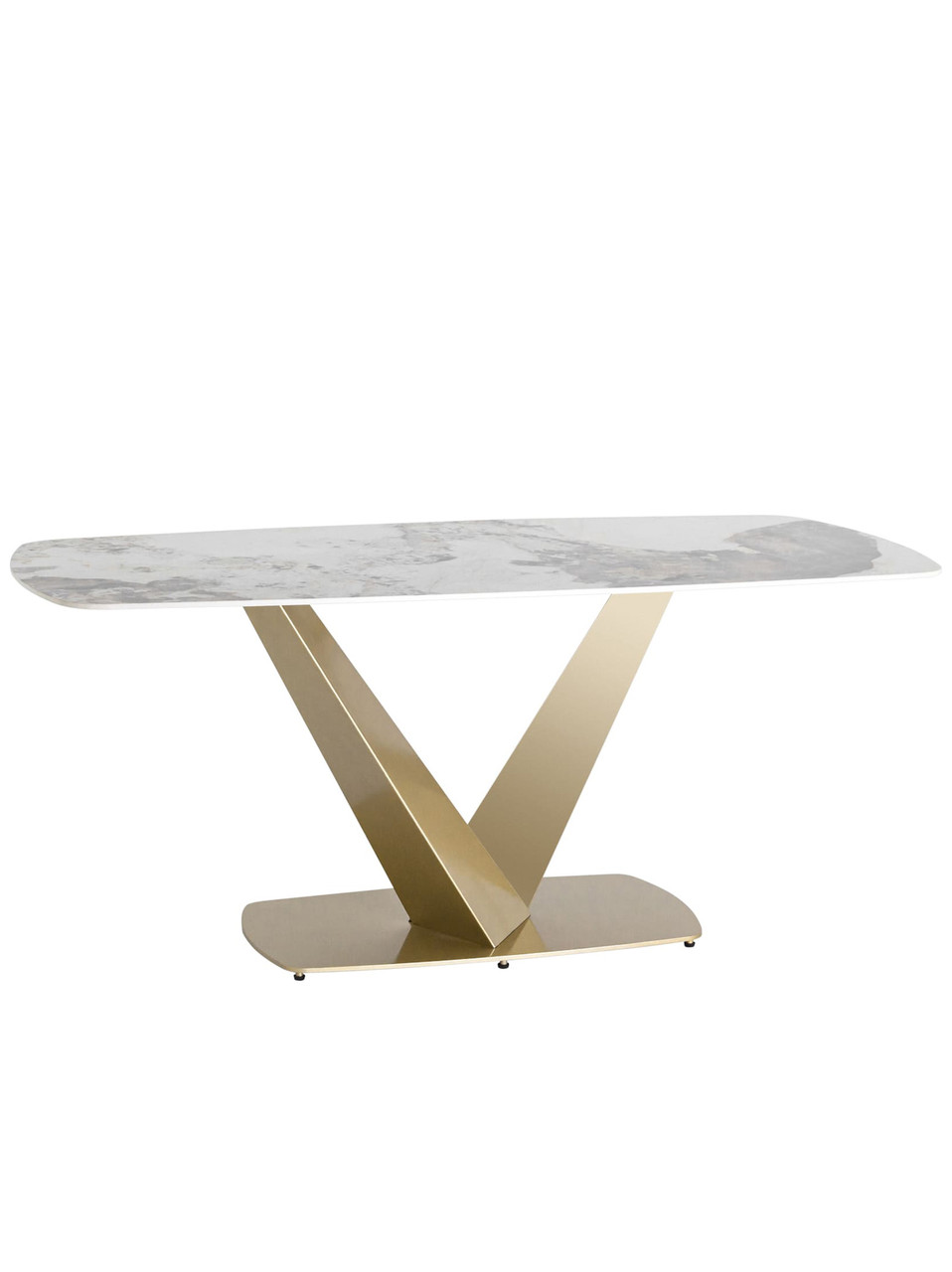 Обеденный стол Stool Group Аврора, 180*90, светлая керамика