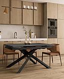 Обеденный стол Stool Group Альянс раскладной 140-200*90 темная керамика, фото 3