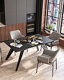 Обеденный стол Stool Group Пандора, раскладной, 160-240*90, темная керамика, фото 4