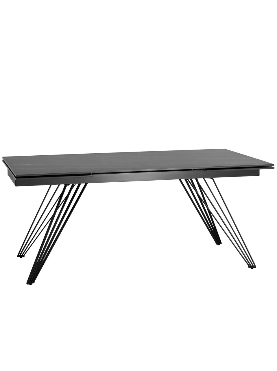 Обеденный стол Stool Group Пандора, раскладной, 180-280*90, темная керамика
