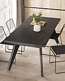 Обеденный стол Stool Group Пандора, раскладной, 180-280*90, темная керамика, фото 3