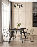 Обеденный стол Stool Group Пандора, раскладной, 180-280*90, темная керамика, фото 4