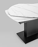 Обеденный стол Stool Group Хлоя раскладной, 120-180*90, светлая керамика, фото 8