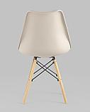 Стул Stool Group Eames Soft бежевый обеденный сиденье экокожа ножки из массива бука, фото 7