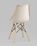Стул Stool Group Eames Soft бежевый обеденный сиденье экокожа ножки из массива бука, фото 8