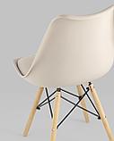 Стул Stool Group Eames Soft бежевый обеденный сиденье экокожа ножки из массива бука, фото 9