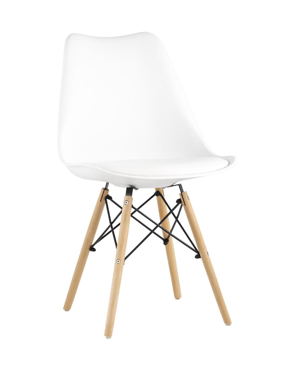 Стул Stool Group Eames Soft белый обеденный сиденье экокожа ножки из массива бука