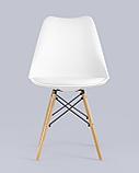 Стул Stool Group Eames Soft белый обеденный сиденье экокожа ножки из массива бука, фото 4
