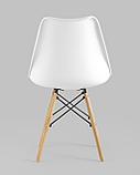 Стул Stool Group Eames Soft белый обеденный сиденье экокожа ножки из массива бука, фото 5