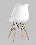 Стул Stool Group Eames Soft белый обеденный сиденье экокожа ножки из массива бука, фото 6