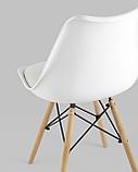 Стул Stool Group Eames Soft белый обеденный сиденье экокожа ножки из массива бука, фото 7