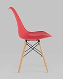 Стул Stool Group Eames Soft красный обеденный сиденье экокожа ножки из массива бука, фото 3