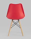 Стул Stool Group Eames Soft красный обеденный сиденье экокожа ножки из массива бука, фото 5