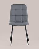 Стул Stool Group для кухни Oliver экокожа серый ножки металл черные, фото 6