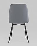 Стул Stool Group для кухни Oliver экокожа серый ножки металл черные, фото 7