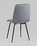 Стул Stool Group для кухни Oliver экокожа серый ножки металл черные, фото 8