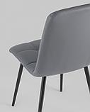 Стул Stool Group для кухни Oliver экокожа серый ножки металл черные, фото 9