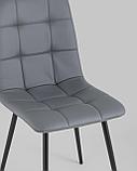 Стул Stool Group для кухни Oliver экокожа серый ножки металл черные, фото 10