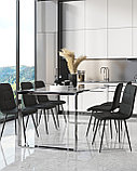 Стул Stool Group для кухни Oliver экокожа черный ножки металл черные, фото 3