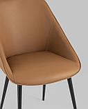 Стул Stool Group Бланш экокожа коричневый обеденный ножки металл черный, фото 8