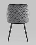 Стул Stool Group Ника вращающийся велюр серый обеденный ножки металл черный, фото 7