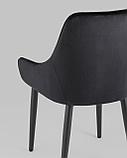 Стул Stool Group Диана велюр черный ножки металл черный, фото 9