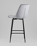 Стул барный Stool Group Флекс с поворотным механизмом велюр велютто серый, фото 6