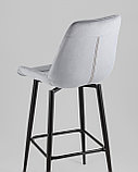 Стул барный Stool Group Флекс с поворотным механизмом велюр велютто серый, фото 7