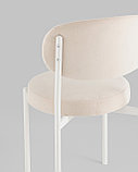 Стул Stool Group Бриф SN велюр молочный каркас белый муар, фото 7