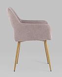 Стул Stool Group Кромвель розовый, широкая эргономичная спинка, удобные подлокотники, обивка плотная ткань,, фото 3