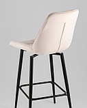 Стул барный Stool Group Флекс с поворотным механизмом велюр бежевый, фото 7