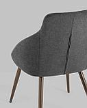 Стул Stool Group Квини серый обивка плотная ткань, стальные ножки, фото 8