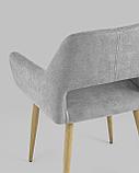 Стул Stool Group Кромвель серый обивка плотная ткань, металлические ножки, фото 7